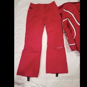 Womens Spyder Ski  Pants Red Thinsulate XTL 4